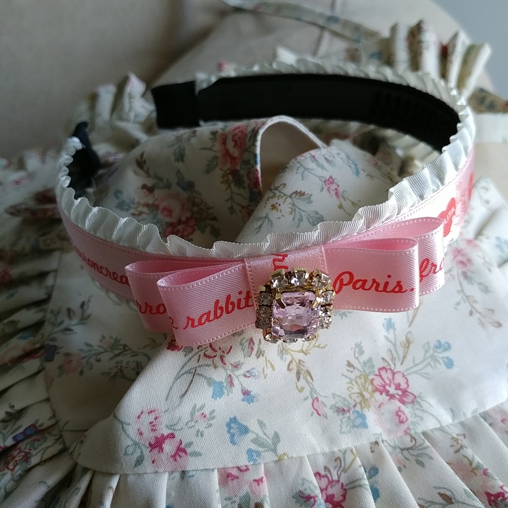 RoseMarie Seoir x Sanrio Marroncream princess ribbon rhinestone headband